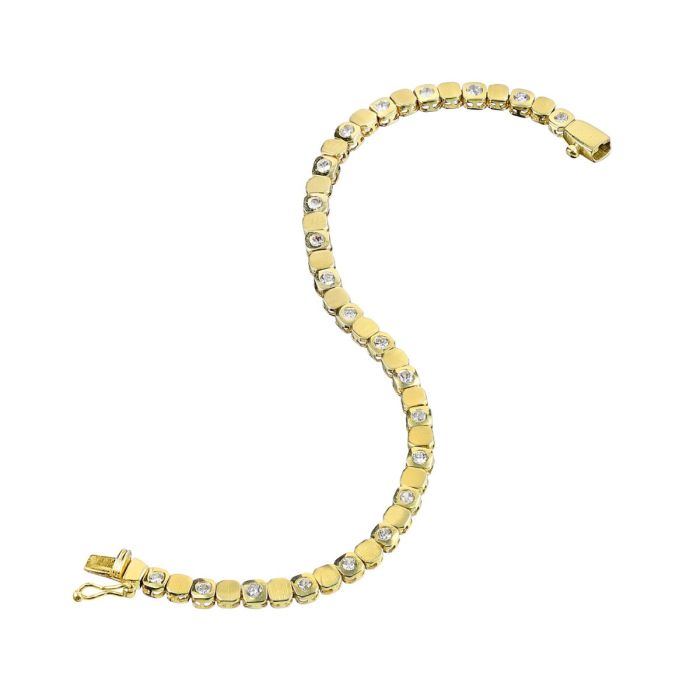 Armband aus 585er Gelbgold mit Zirkonia