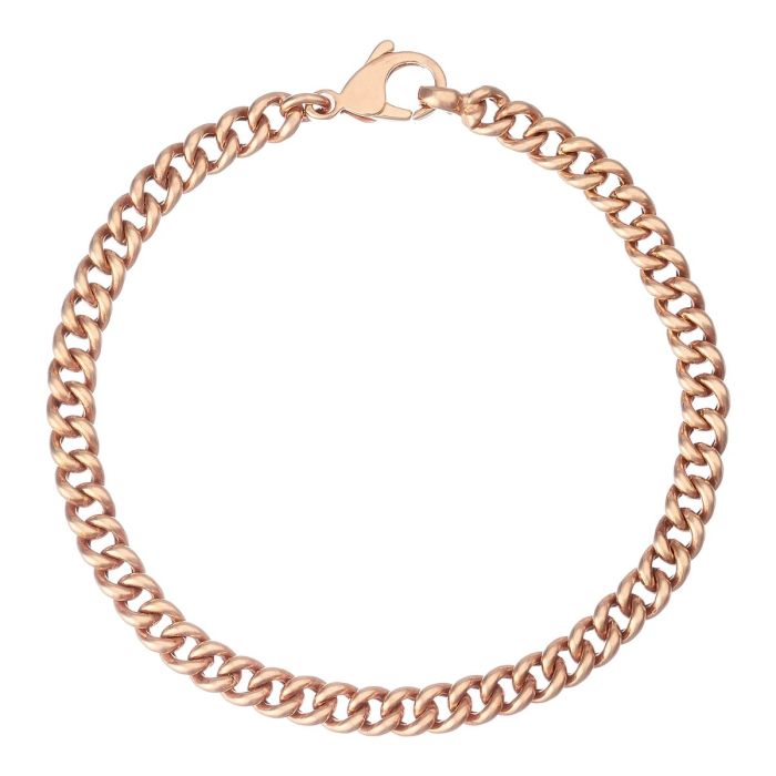 Armband aus 14-karätigem Roségold. Die Rundpanzerglieder sind fein und eng ineinander gearbeitet.