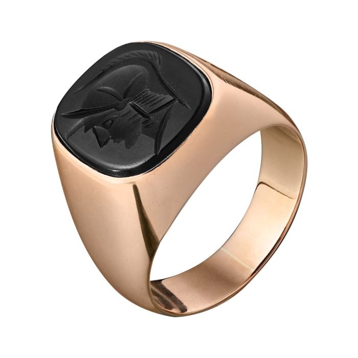 Siegelring in schwerer Ausführung in 585er Rotgold