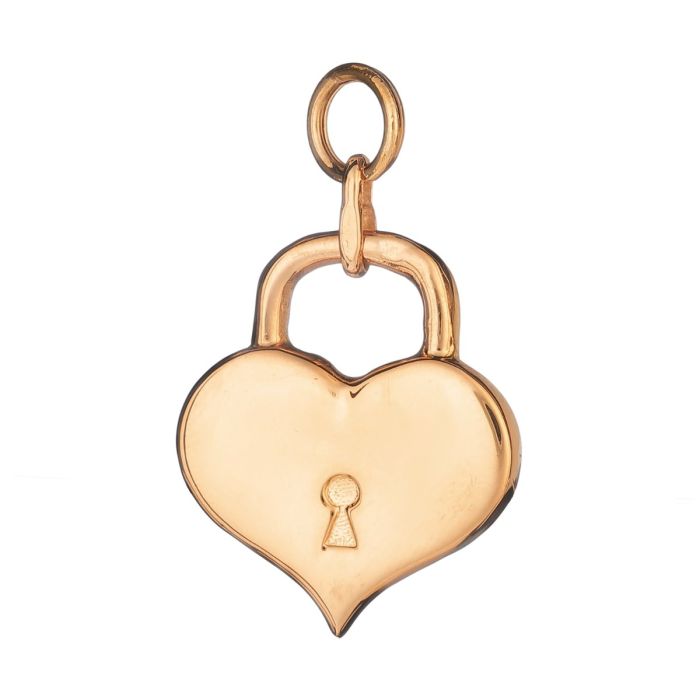 Anhänger aus 750er Rotgold in Form eines Herzschlosses