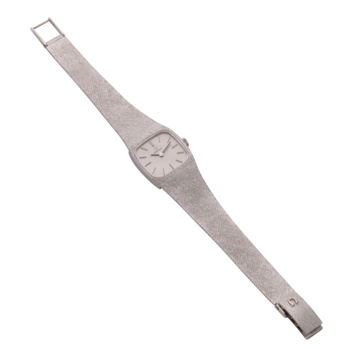 Zeitlose, klassische Omega Damenuhr in Weißgold bestellen