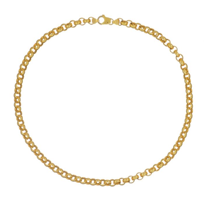 Collier in Erbsgliederung aus 750er Gelbgold