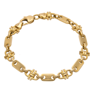 750er Gold Armband mit ausgefallener Gliederung