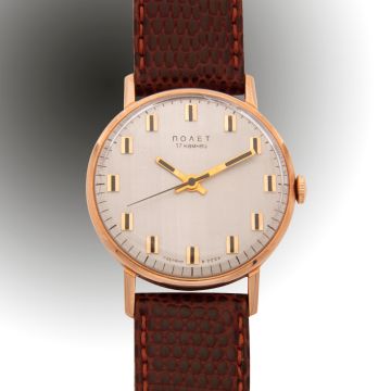 Vintage Herrenuhr POLJOT aus den 1970er Jahren in 14karätigem Gold