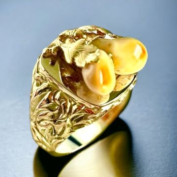 Herrenring mit 2 Grandeln