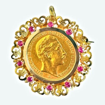 Dekorative Münz-Anhänger-Brosche