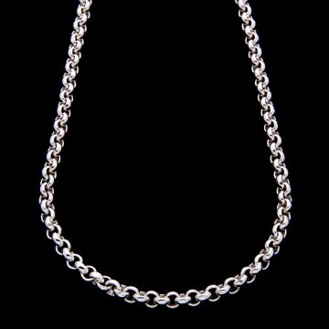 Erbsgliederkette in 925er Silber – 90 cm lang