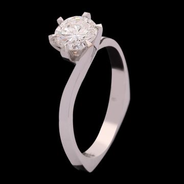 Weißgoldener Ring mit 0,90 ct Brillant