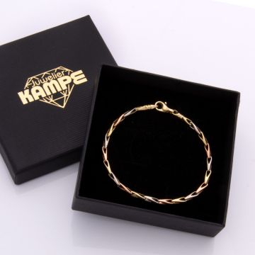 Tricolour Armband – 750er Gold