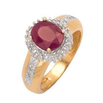 Edler Ring mit Rubin und Diamanten