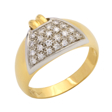 Funkelnder Diamantring in 585er Gold als Blickfang