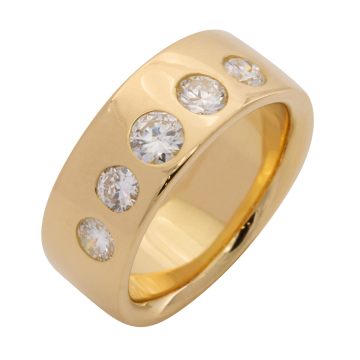 Massiver Brillantring in 18karätigem Gold -traumhaft schön