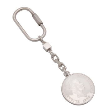 Schlüsselanhänger mit Silbermünze 10 Dollar Cook Island