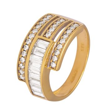 Aparter Cocktailring mit Zirkonia