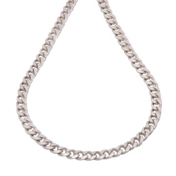 Massive Silberkette mit Flachpanzer Gliederung