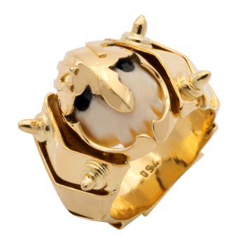 Fantasy Ring / Bikerring Unisex in 750er Gold