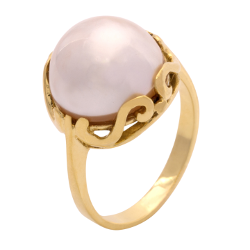 Damenring mit Perlmutt – Perle