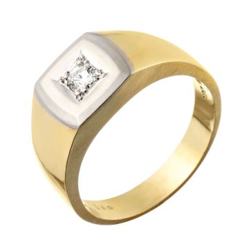 Herrenring mit einem Brillanten