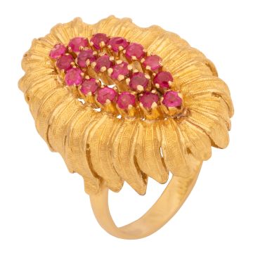 Antiker Damenring um 1920/30 mit Rubinen