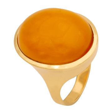 Anmutiger Damenring mit Bernstein