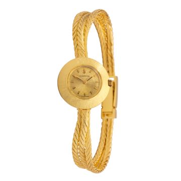 Damenarmbanduhr Corum in 750er Gelbgold