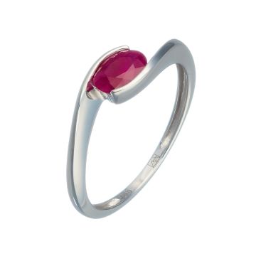 Rubinring in Weißgold