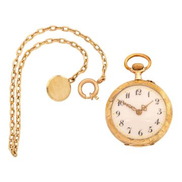 Antike Taschenuhr mit Uhrenkette