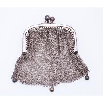 Antikes Geldtäschlein in Silber in 1 A Zustand