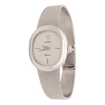 Elegante Damenuhr in 585er Weißgold von Alpina