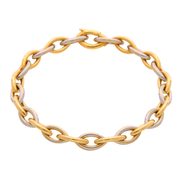 Modernes Bicolor-Armband in Ankergliederung 