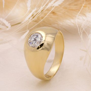 1 ct Brillantring in 585er Gold