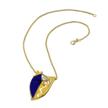 Exclusives Collier aus 750er Gelbgold mit Lapislazuli