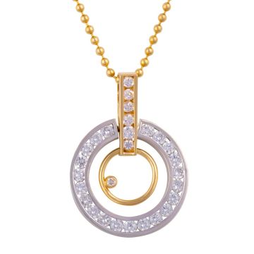 Kugelkette mit elegantem Anhänger - 750er Gold