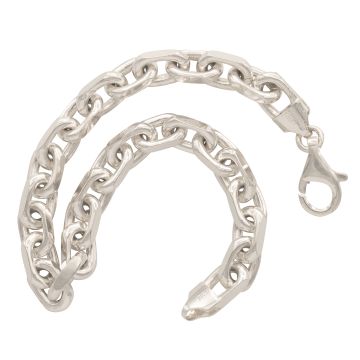 Massives silbernes Unisex-Armband in Ankergliederung