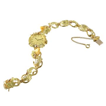 Armbanduhr aus 585er Gelbgold und Rotgold mit Grandeln