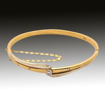 Eleganter Armreif in 750er Gold mit Brillanten