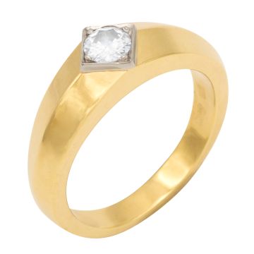 Klassischer Unisex-Ring mit Brillant von 0,38 ct.
