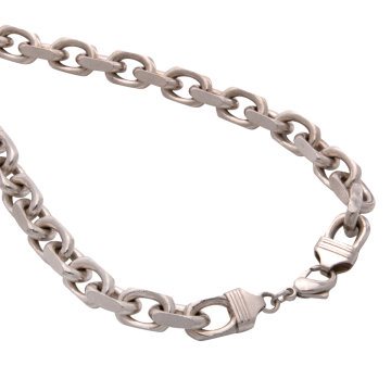 Massive Herrenkette aus Silber mit Ankergliederung