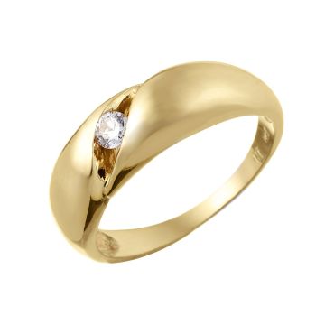 Moderner Brillantring aus 750er Gelbgold