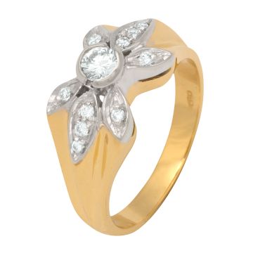 Traumhafter Vintagering in 750er Gold mit Brillanten