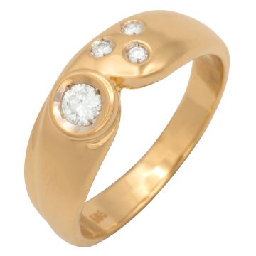 Damenring mit 4 Brillanten in 585er Gold
