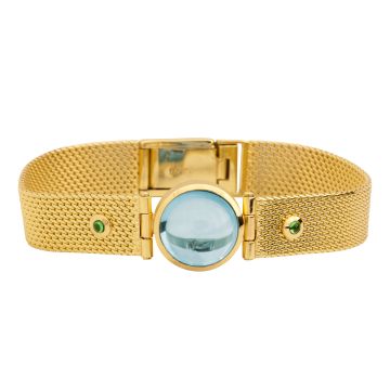 Milanaise Armband mit 16 ct. Edeltopas