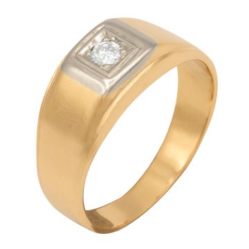 Klassischer Vintage Damenring mit Brillant