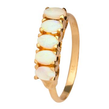Zierlicher Damenring mit 5 Opalen