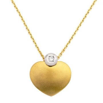 Modern designter Anhänger mit Brillanten - Ankerkette