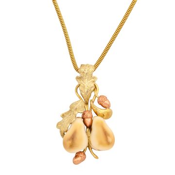 Handarbeit Jagdanhänger mit Grandeln - Schlangenkette