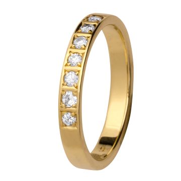 Klassischer Memoriering mit 7 Brillanten