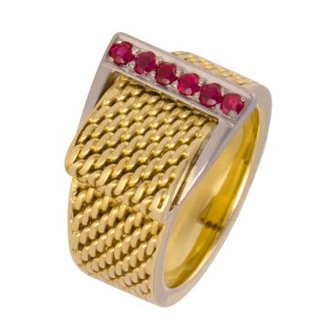 585er Ring – Gürtelschnalle mit Rubinen