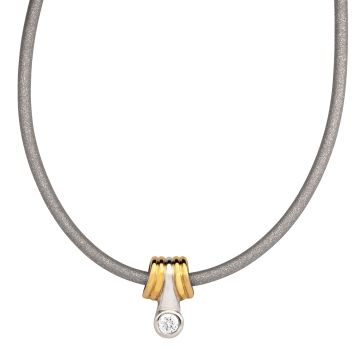 Anhänger „Blender" mit Zirkonia - Silikonkette