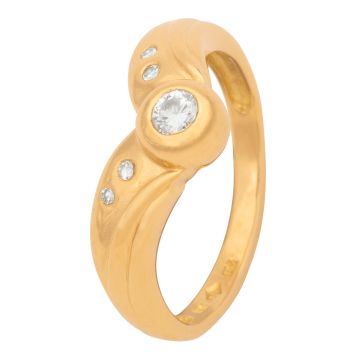 Aparter Damenring mit 5 Brillanten – 0,12 ct.